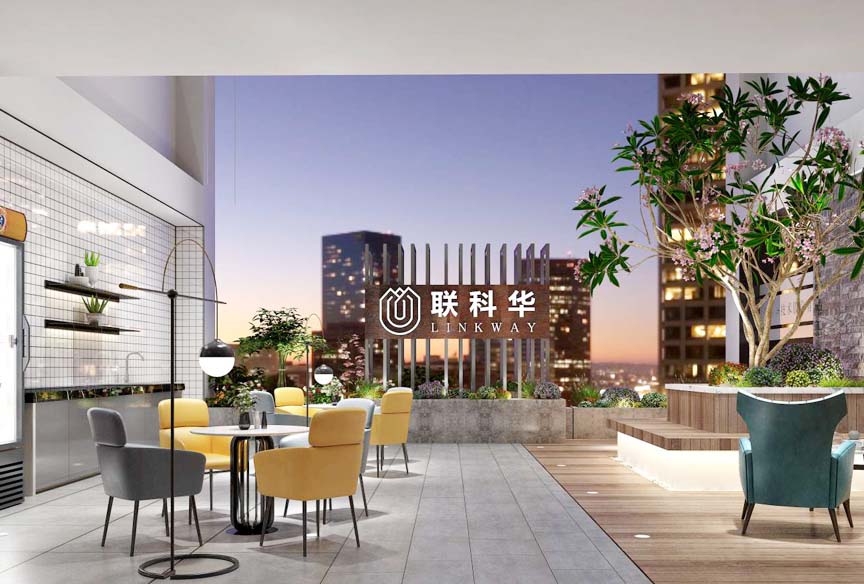 聯(lián)科華簡(jiǎn)約科技辦公室裝修案例-燦源裝飾